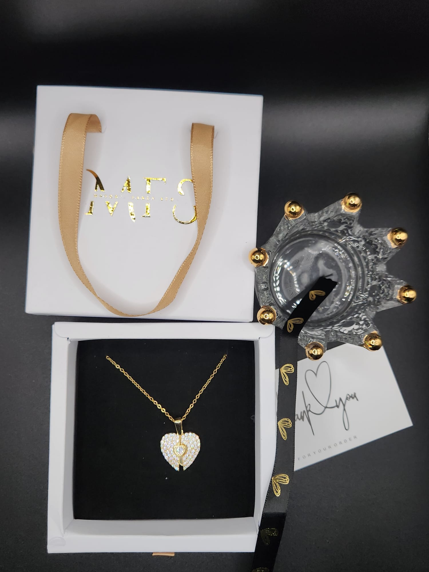 Custom Heart-Shaped Opening Pendant Necklace - Image 3