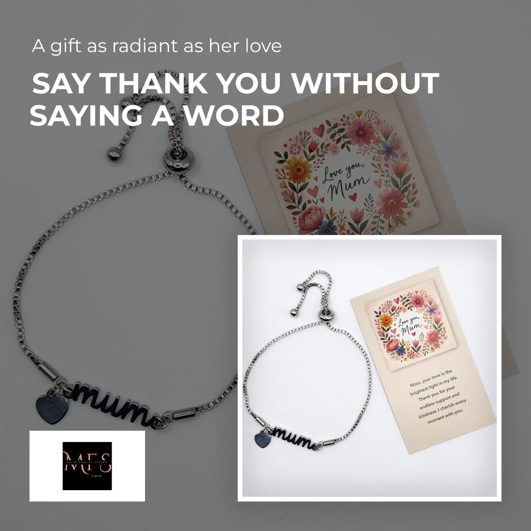 Mayor's Silver Plated Mum Bracelet with heart pendant - Image 7